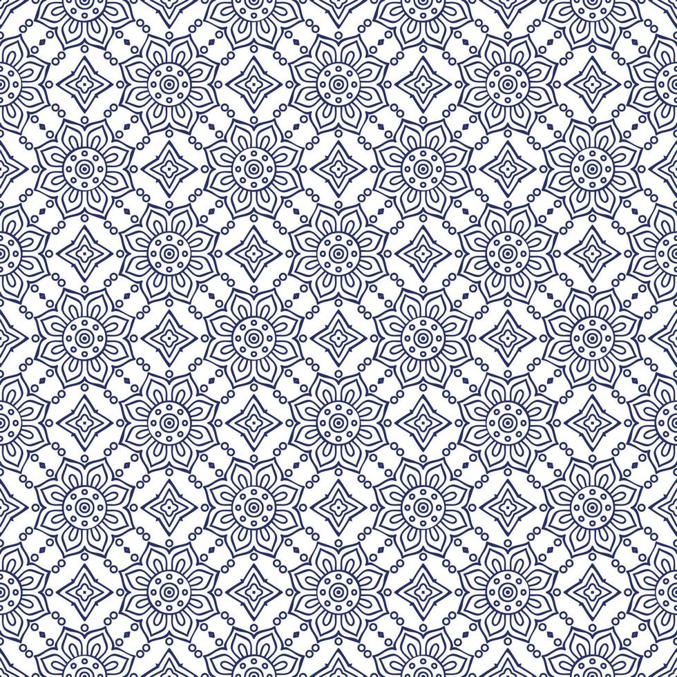 etnisk blommig mönster med mandala stil. vektor illustration för tapet, bakgrund, tyg, omslag, etc