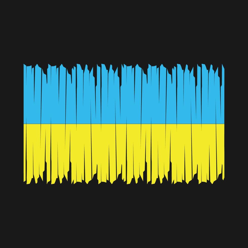 Bürste der ukrainischen Flagge vektor