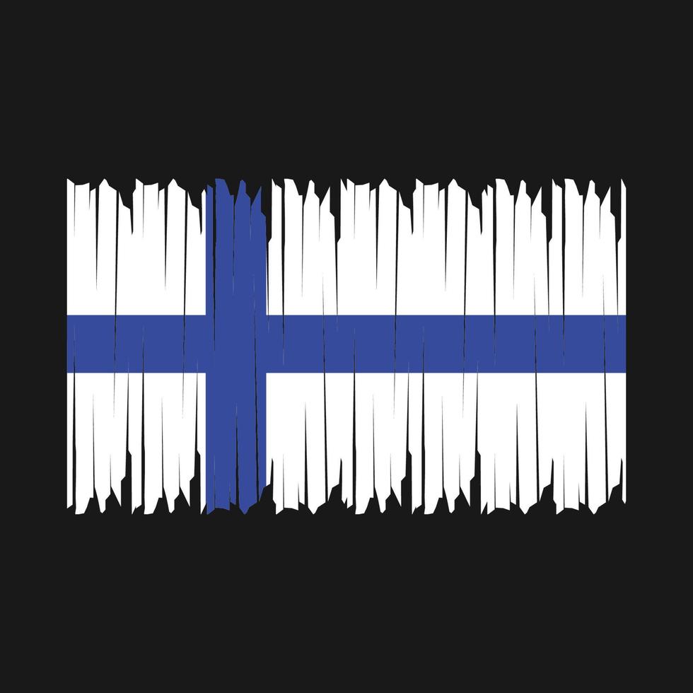 Finnland Flaggenpinsel vektor