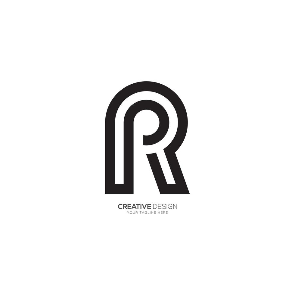 Brief p r oder r p einzigartig modern Monogramm Logo vektor