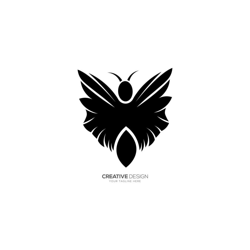 modern Schmetterling kreativ Kunstwerk abstrakt Logo vektor