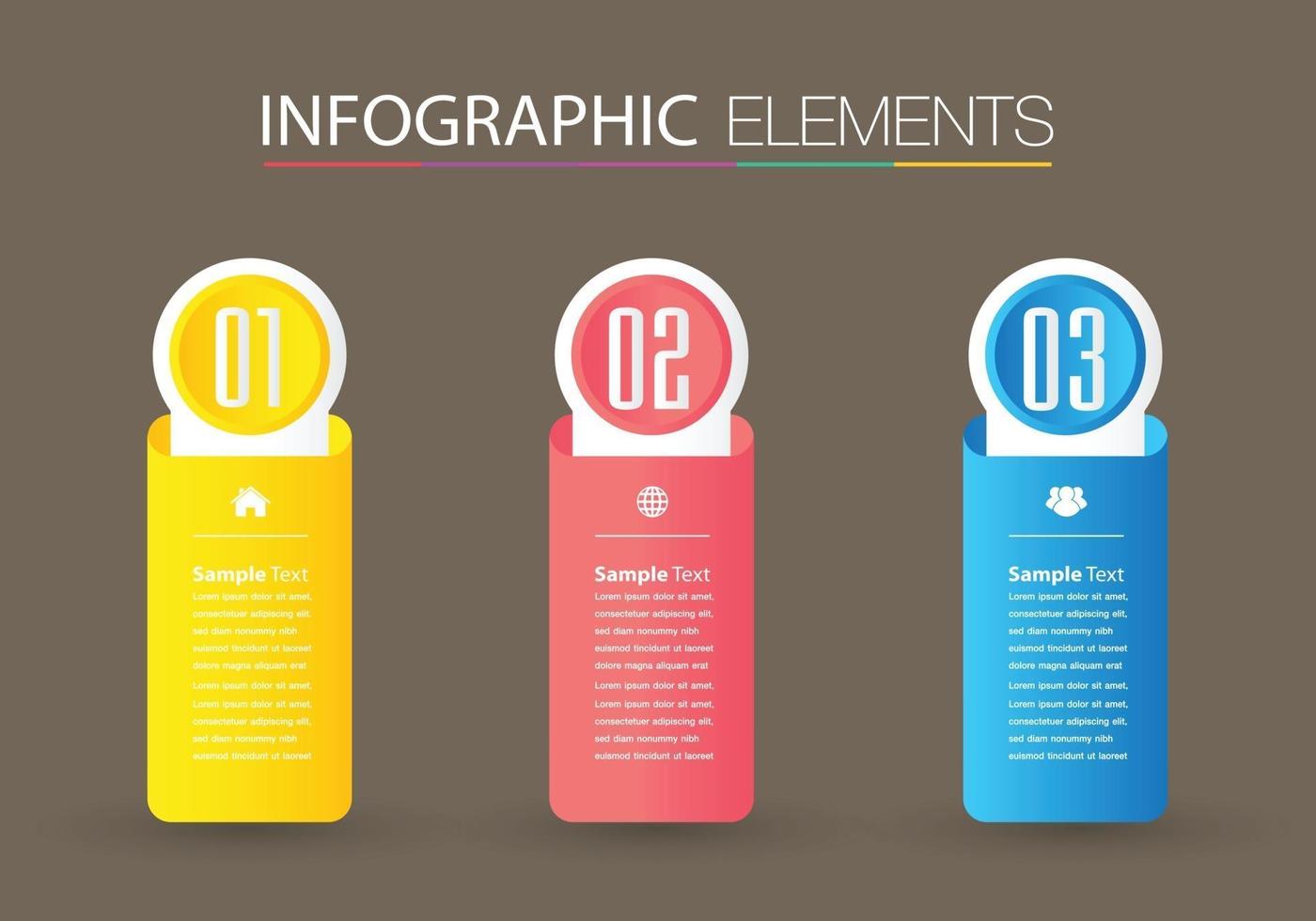 modern textrutmall, bannerinfographics vektor