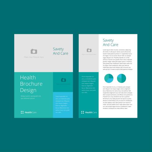 Gesundheits-Broschüren-Design-Schablonen-Vektor vektor