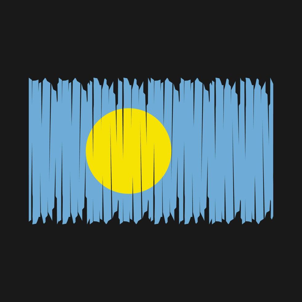 Palau-Flagge-Pinsel vektor