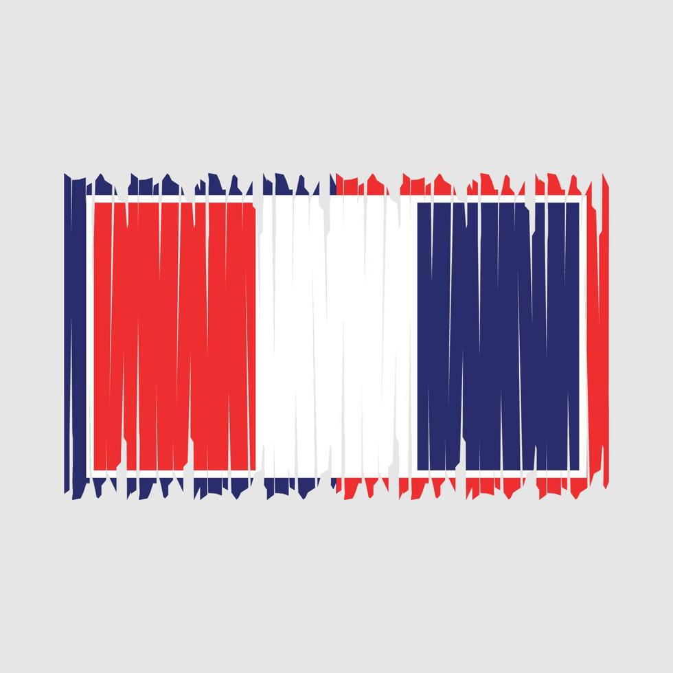 Frankreich Flagge Pinsel vektor