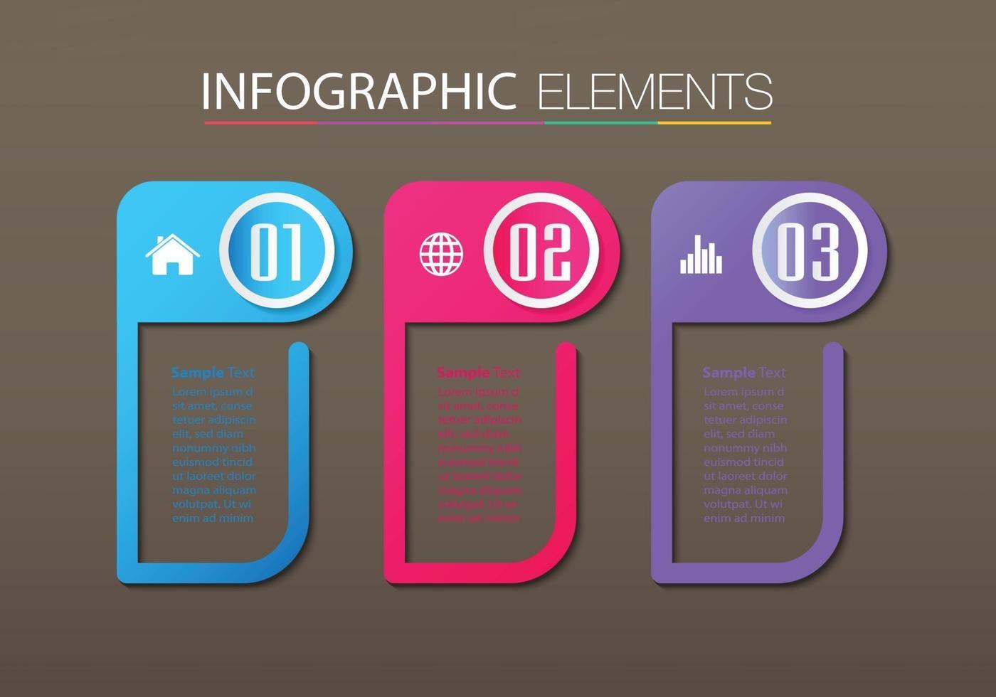 modern textrutmall, bannerinfographics vektor