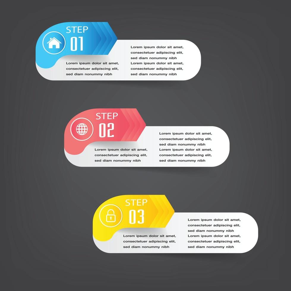 modern textrutmall, bannerinfographics vektor