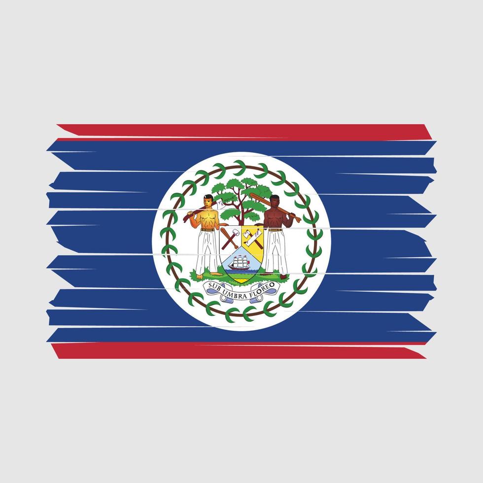 belize flagge bürste vektor