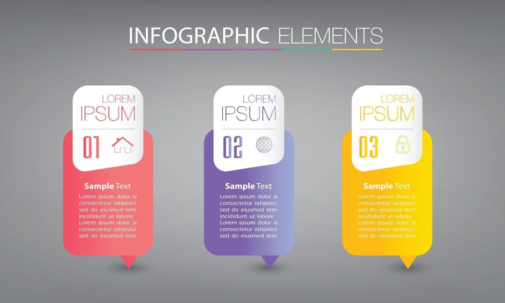 moderne Textfeldvorlage, Banner-Infografiken vektor