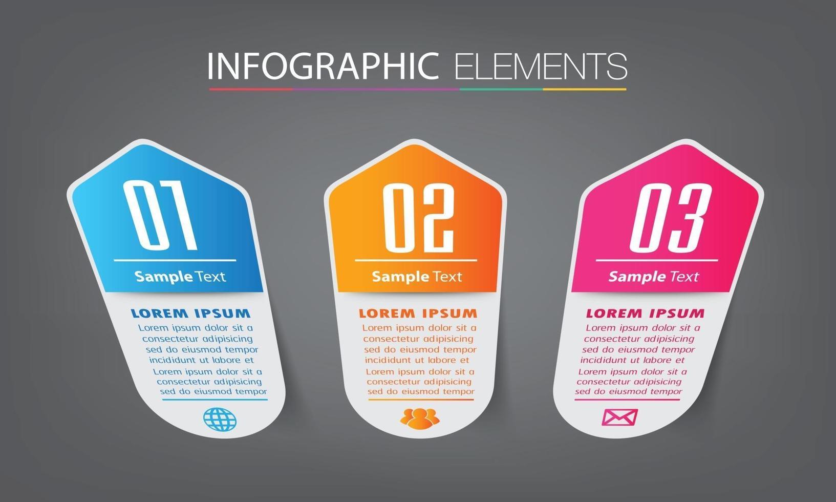 modern textrutmall, bannerinfographics vektor