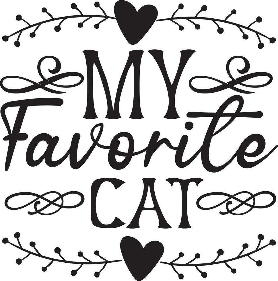 min favorit katt t-shirt typografi vektor t-shirt