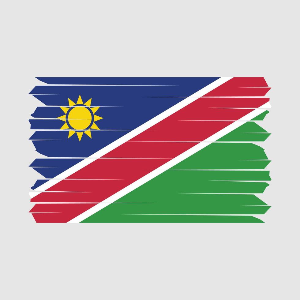 namibia flagge bürste vektor