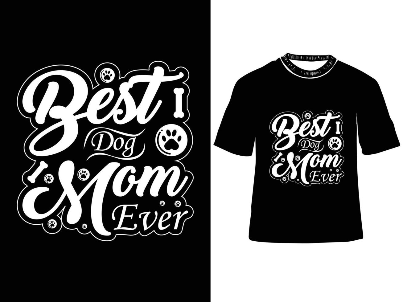 bäst hund mamma någonsin, typografi t skjorta design, hund t shrit design, trendig t skjorta design vektor