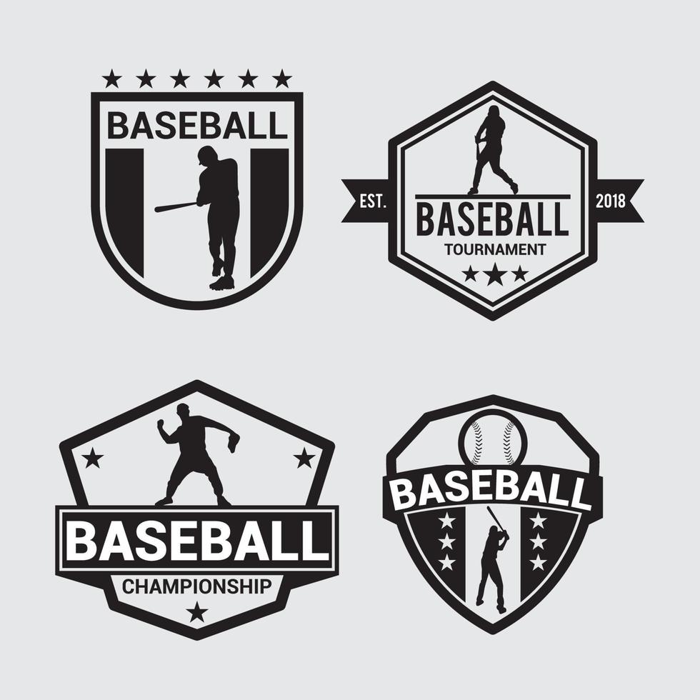 Baseball Club Logo Abzeichen Vektor-Design-Vorlagen vektor