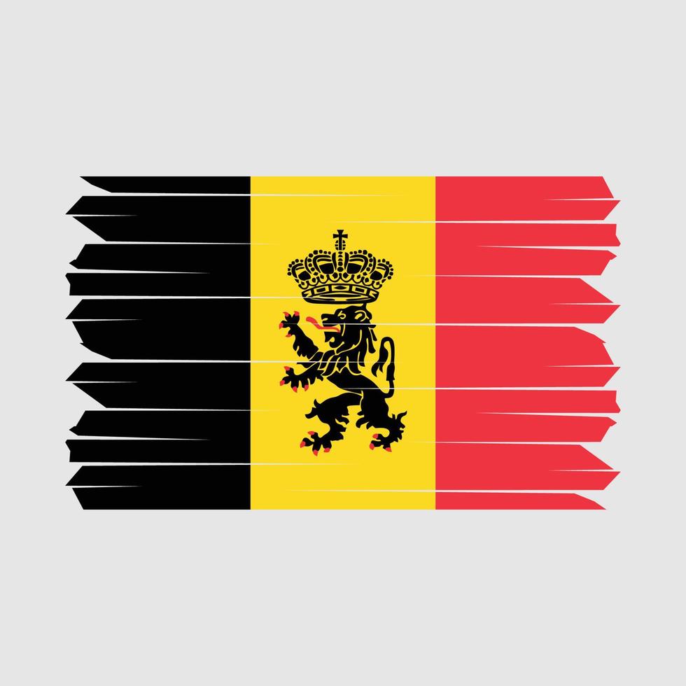 Belgien Flaggenpinsel vektor