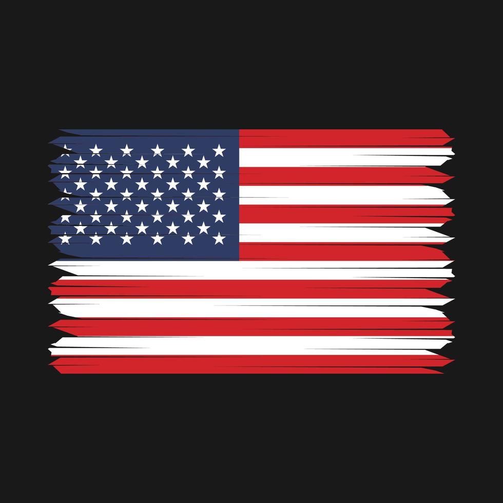 Bürste der amerikanischen Flagge vektor