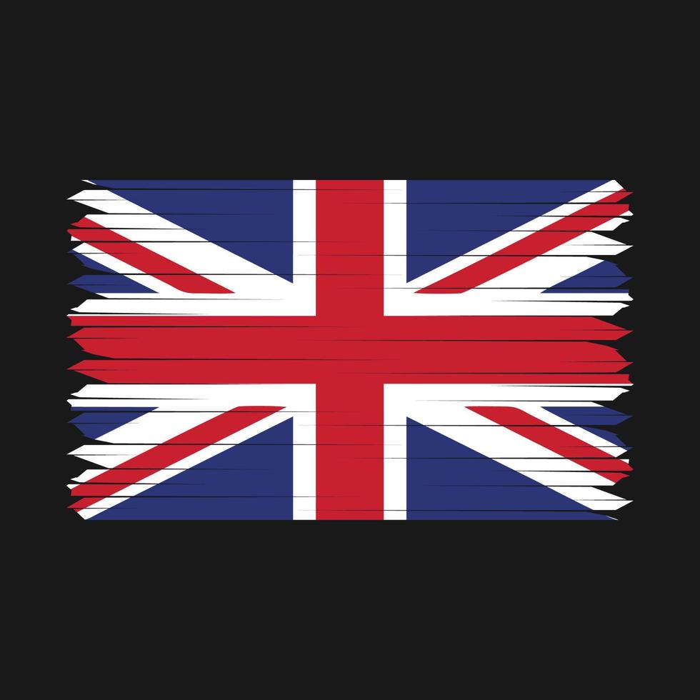 Bürste der britischen Flagge vektor