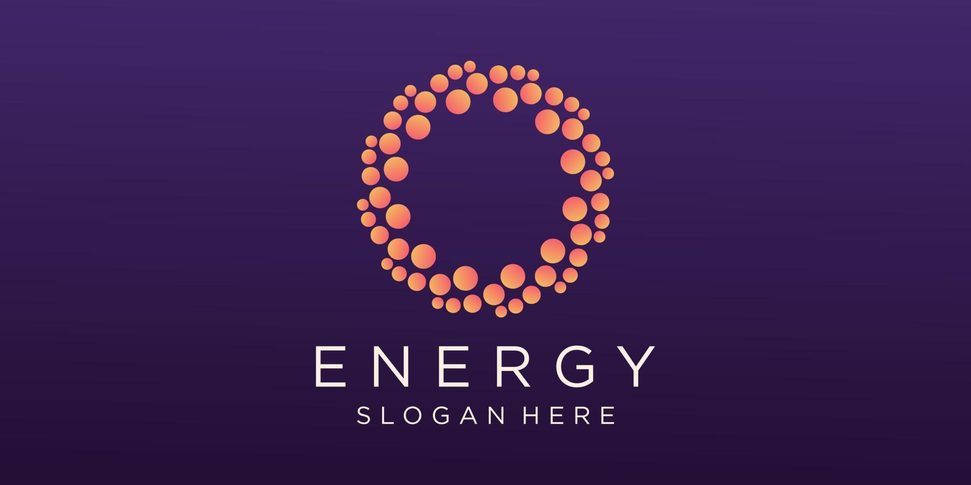 Energie Logo Designs Vektor, Solar- Sonne Leistung Logo vektor