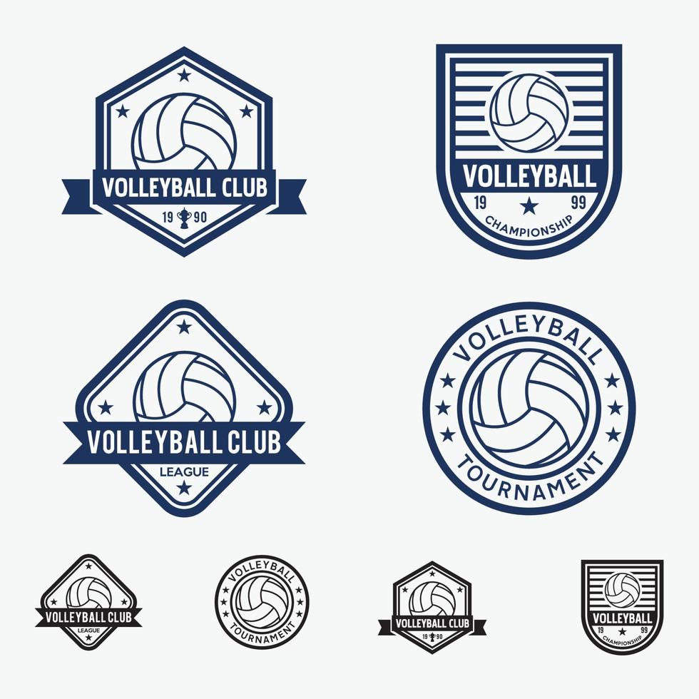 volleyboll emblem logotyper vektor design mallar set