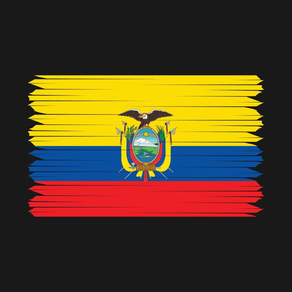 ecuador flagge bürste vektor