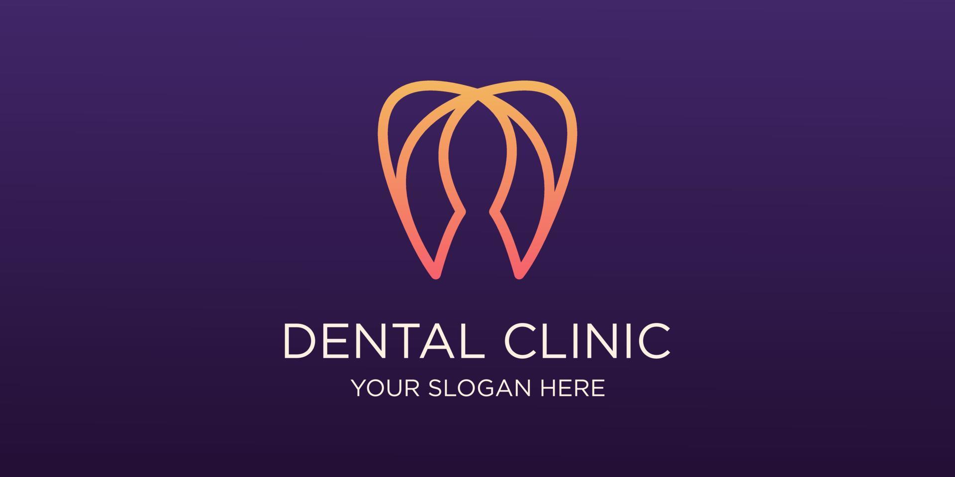 Dental Klinik Zahn Logo Design Vektor Illustration.