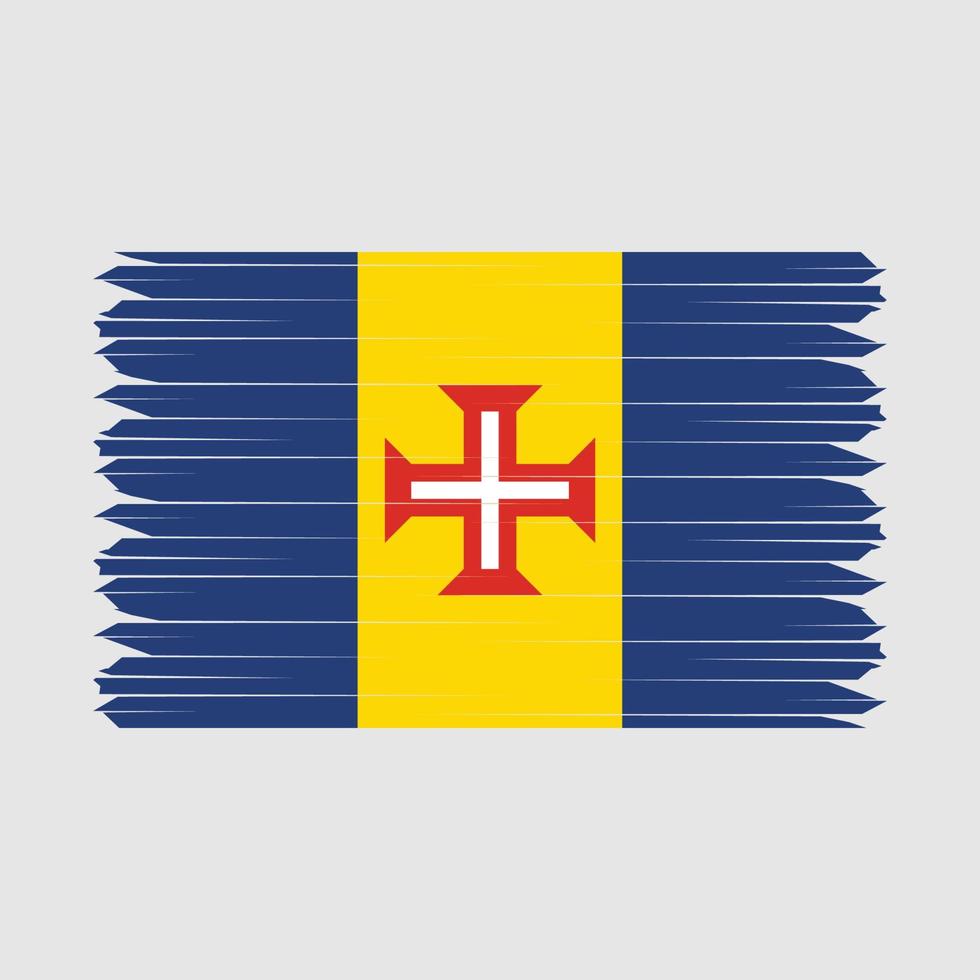 Bürste für Madeira-Flagge vektor