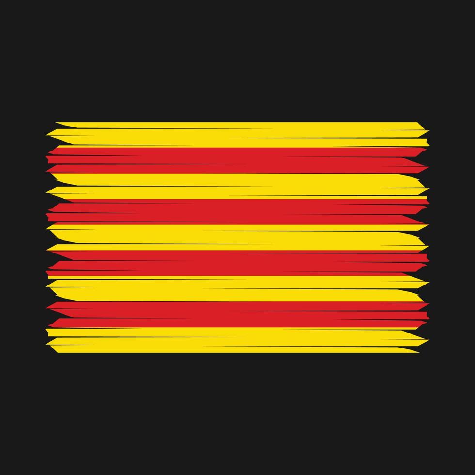 catalonia flagga borsta vektor