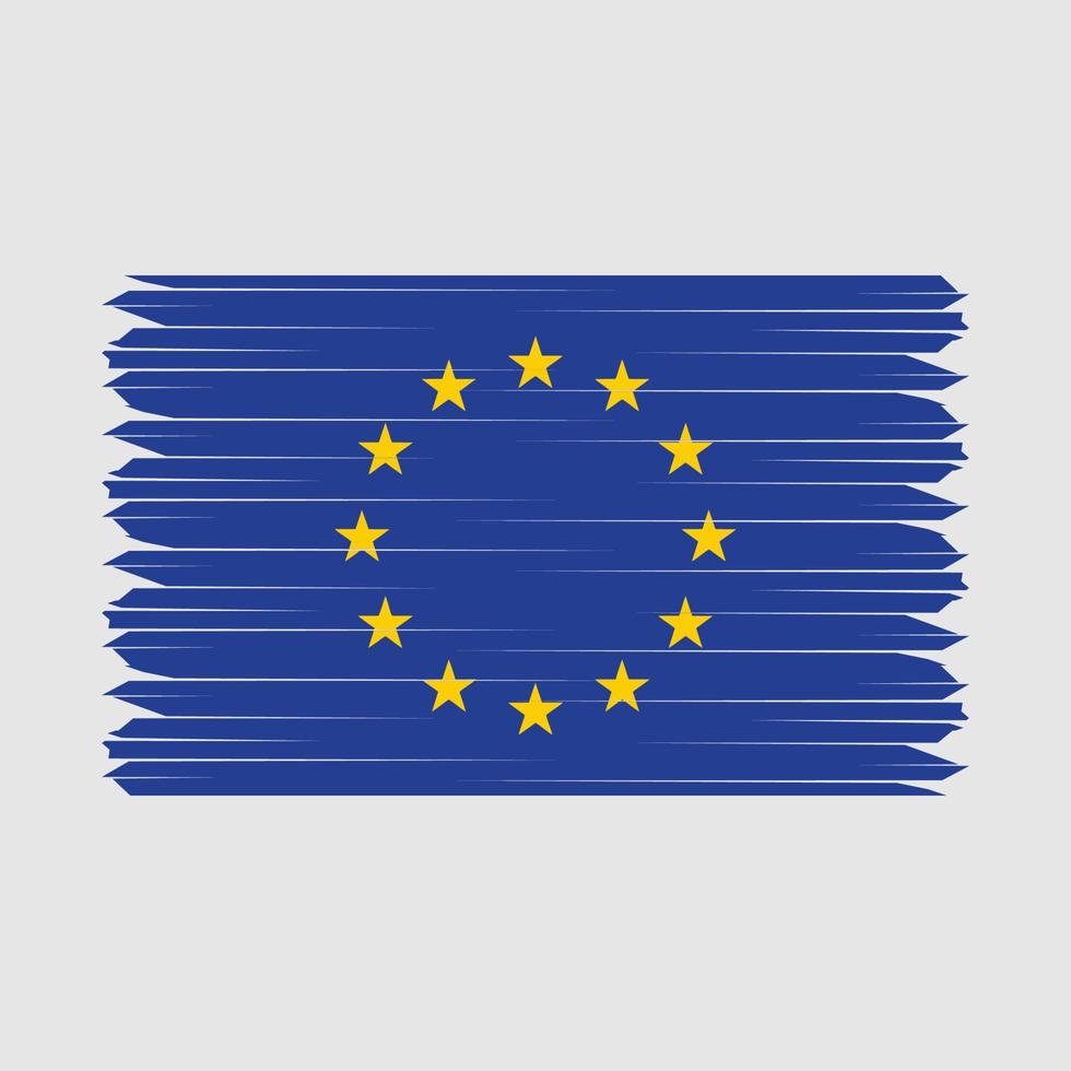 Bürste der europäischen Flagge vektor