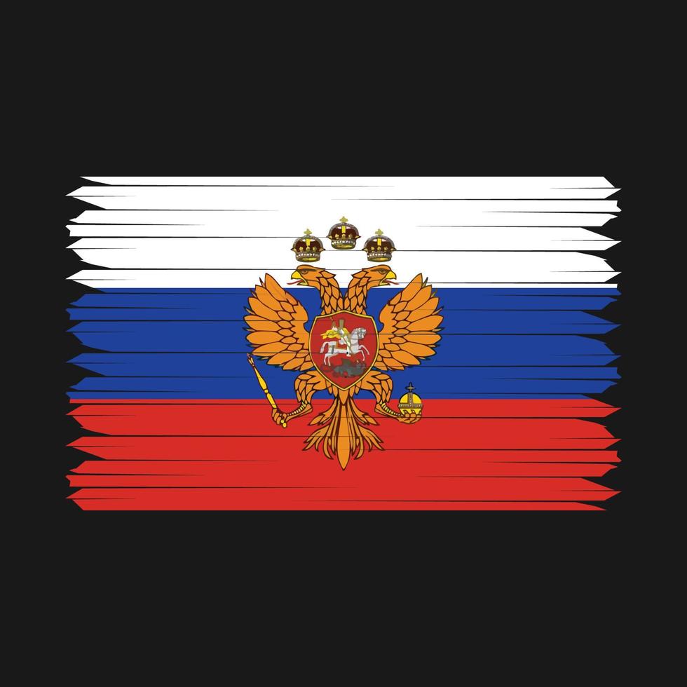 russland flagge bürste vektor