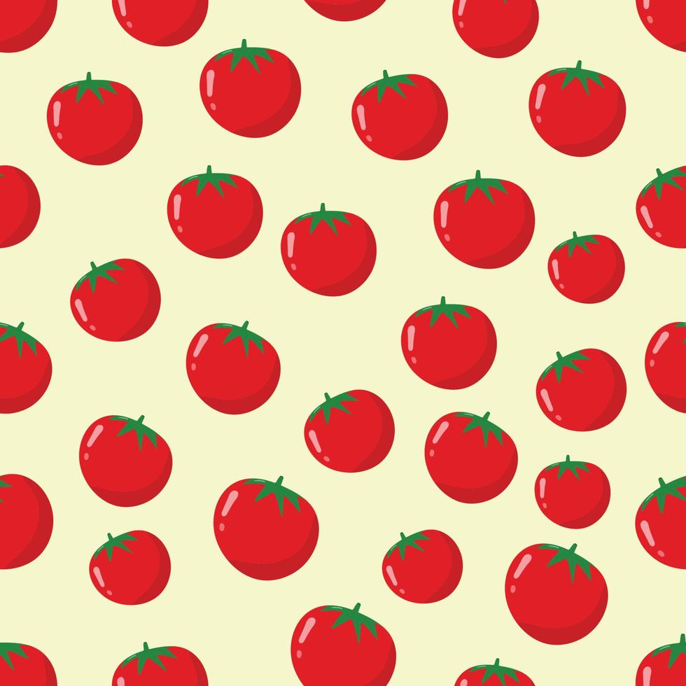 Tomate Muster auf Weiß Hintergrund. Vektor Illustrator.