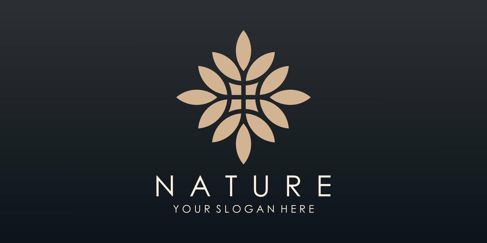 Lotus Blume Yoga Logo Design Vektor. vektor