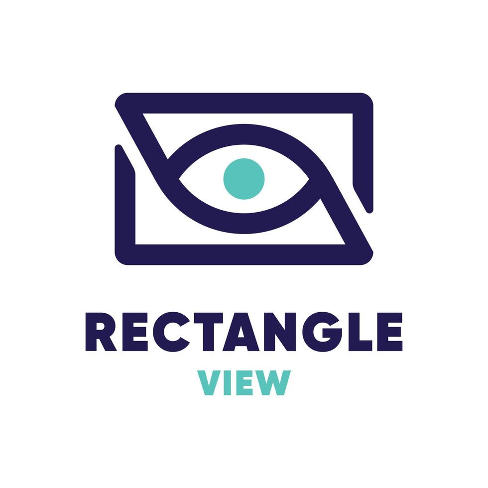 Rechteck Mail Augen Logo vektor