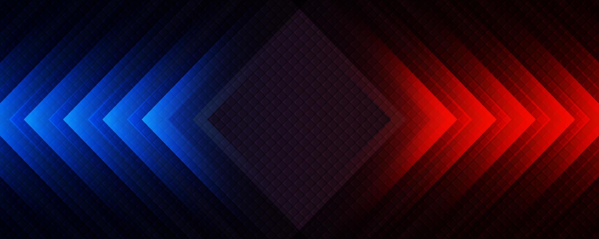 3d rot Blau Techno abstrakt Hintergrund Überlappung Schicht auf dunkel Raum mit Rhombus Dekoration. modern Grafik Design Element Bewegung Stil Konzept zum Banner, Flyer, Karte, Broschüre Abdeckung, oder Landung Seite vektor