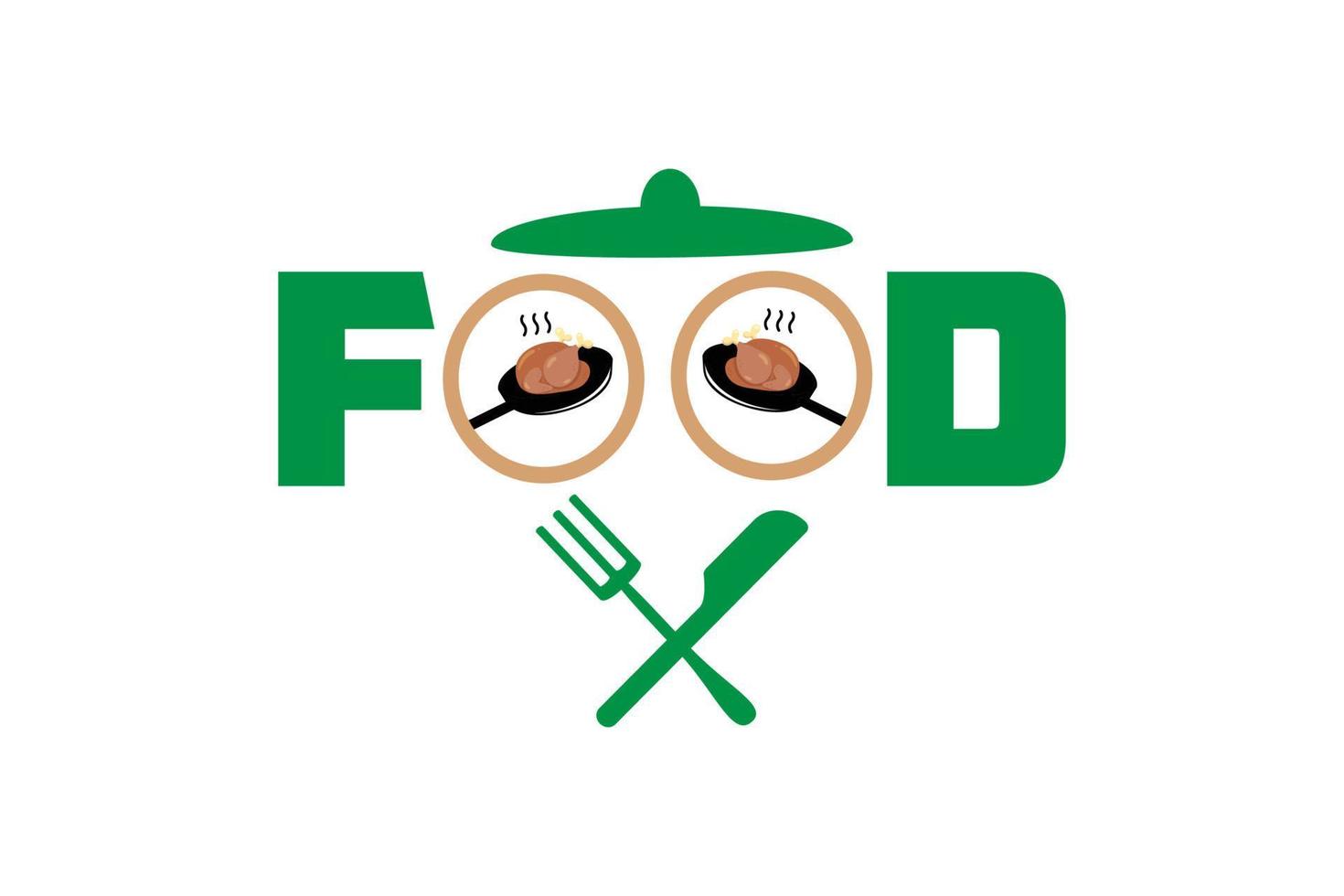 gesund Essen Logo Vorlage. Restaurant Logo. schnell Essen Logo. organisch Essen Vektor Design. Gabel, Löffel, und Blätter Logo