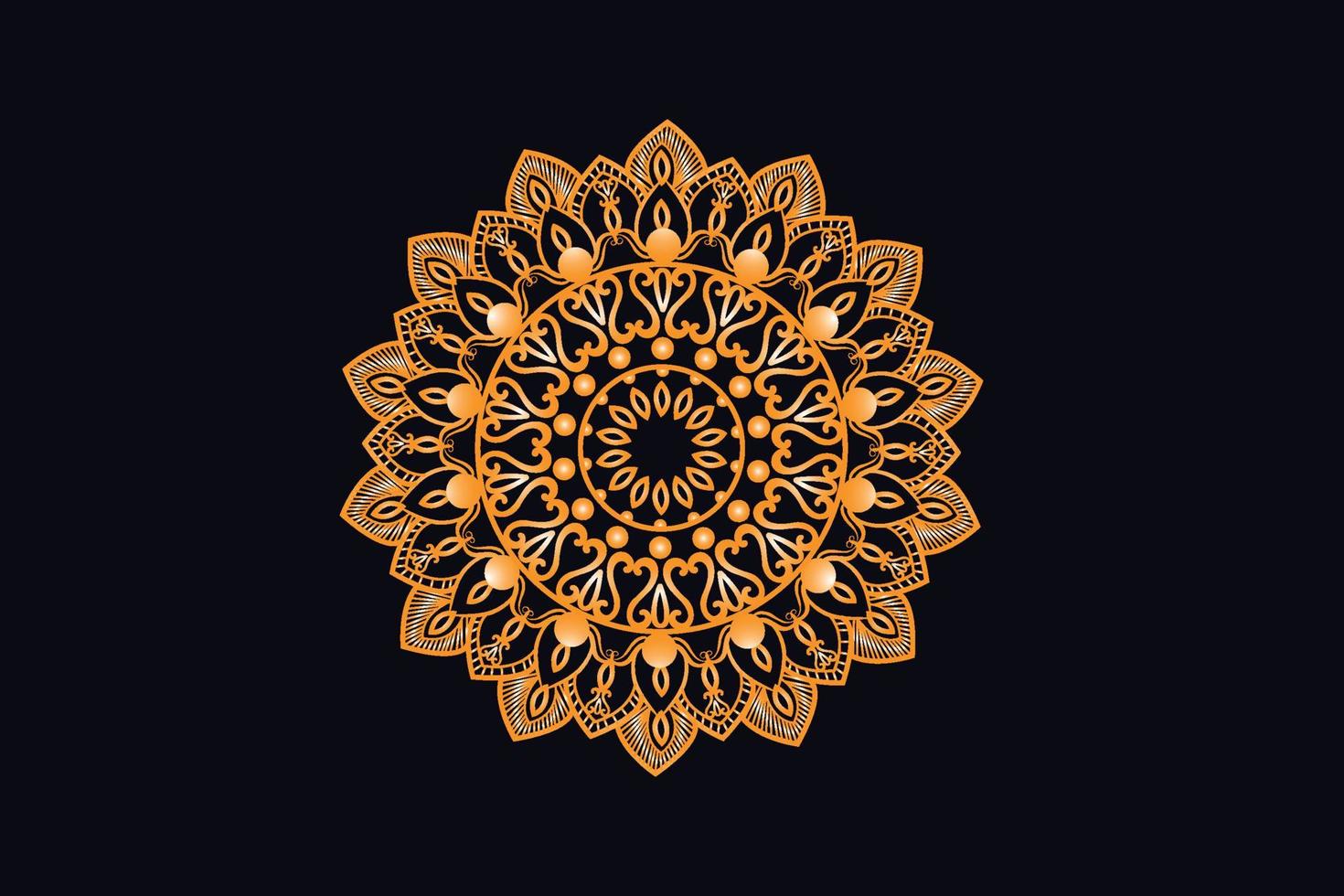 lyx gyllene kunglig mandala design vektor för bakgrund. gyllene mandala design. islamic bakgrund design