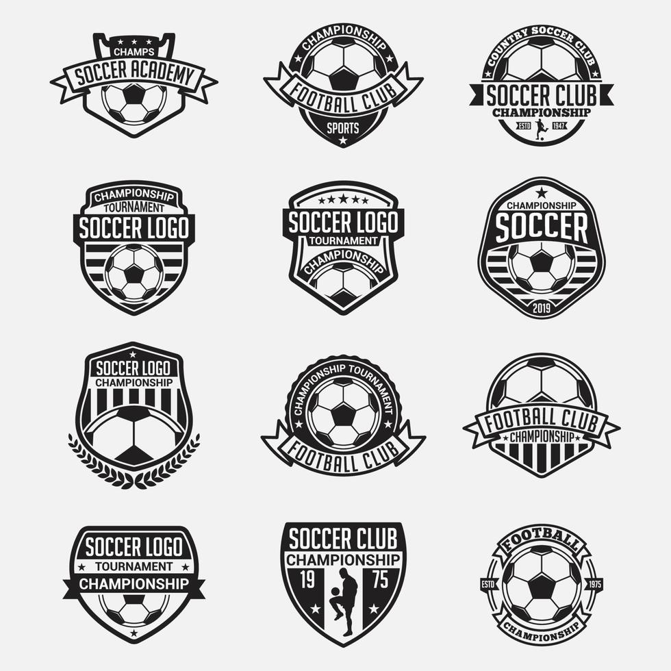 Fußballabzeichen und Logos vektor