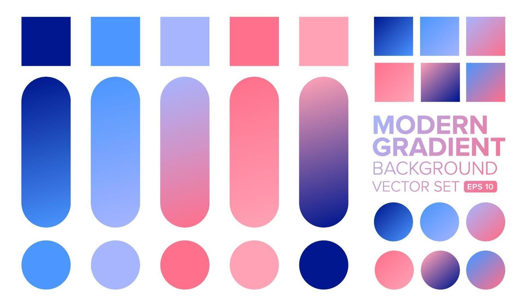 Satz bunte moderne Farbverlaufshintergründe vektor