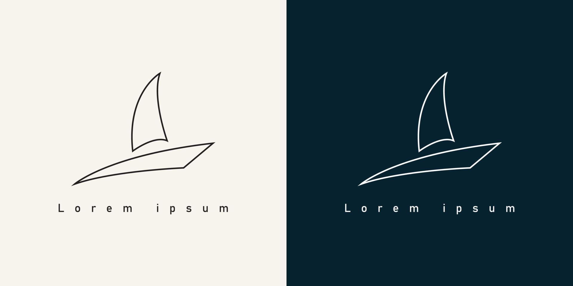 segelbåt logotyp design vektor med enkel begrepp