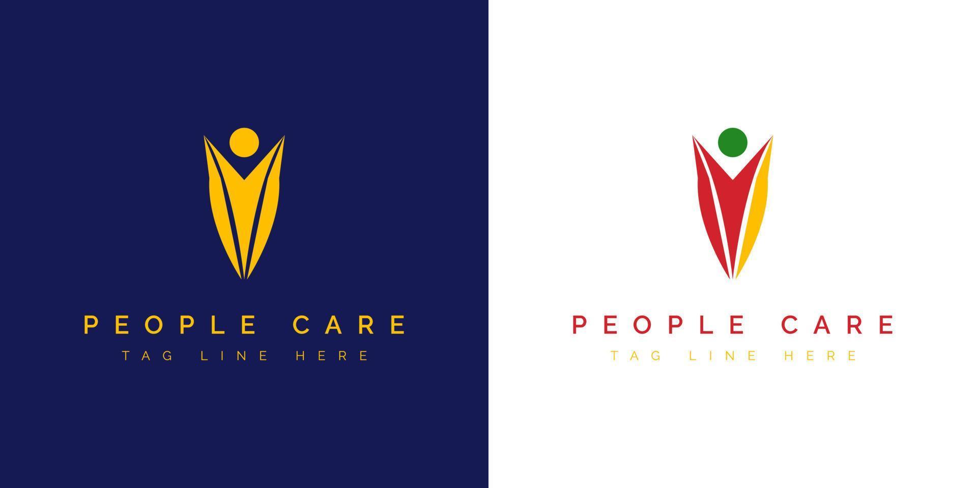 kreativ Familie Pflege Logo Gestaltung, mit mehrere Hintergrund vektor