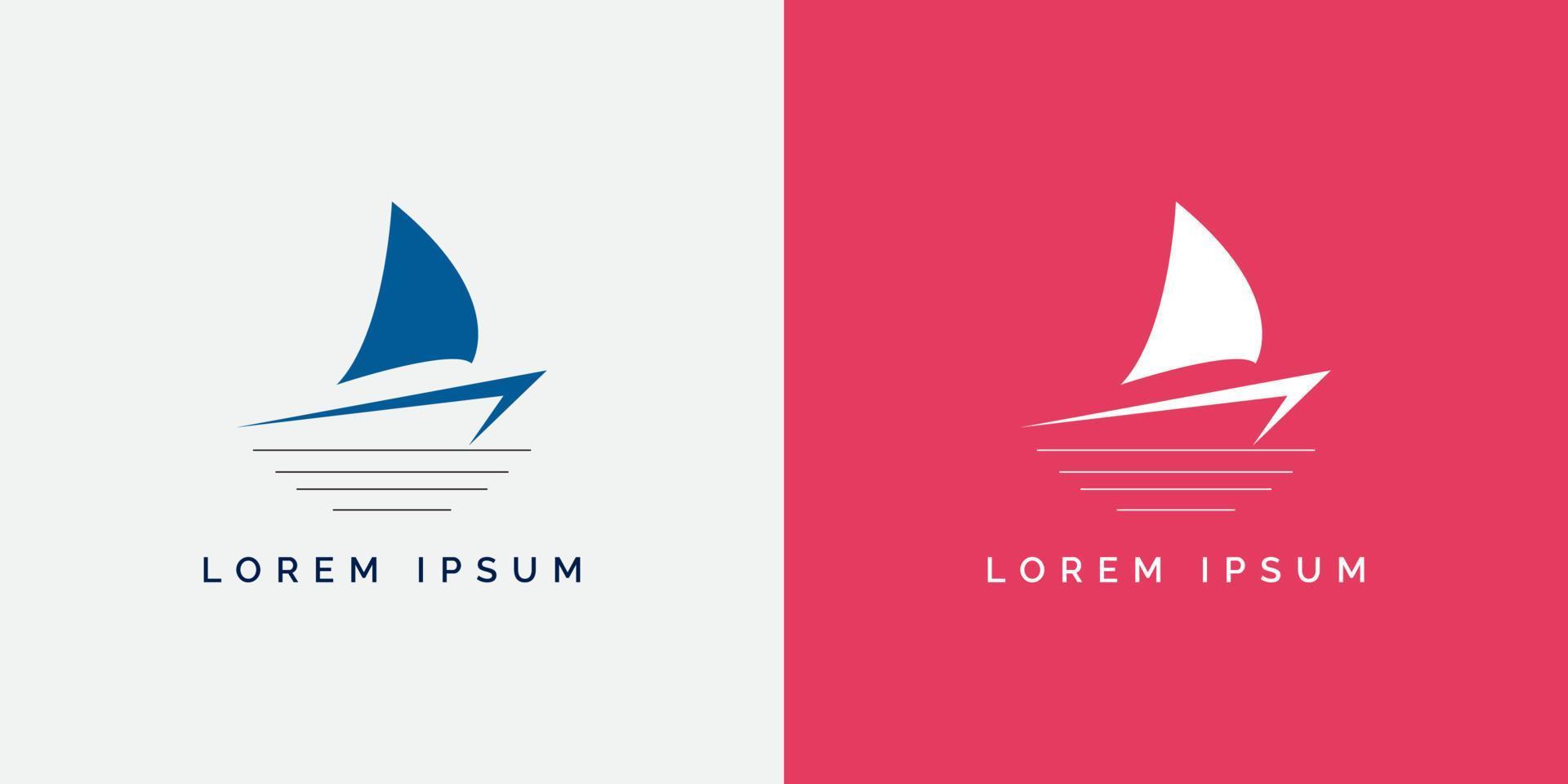 Segelboot Logo Design Vektor mit einfach Konzept