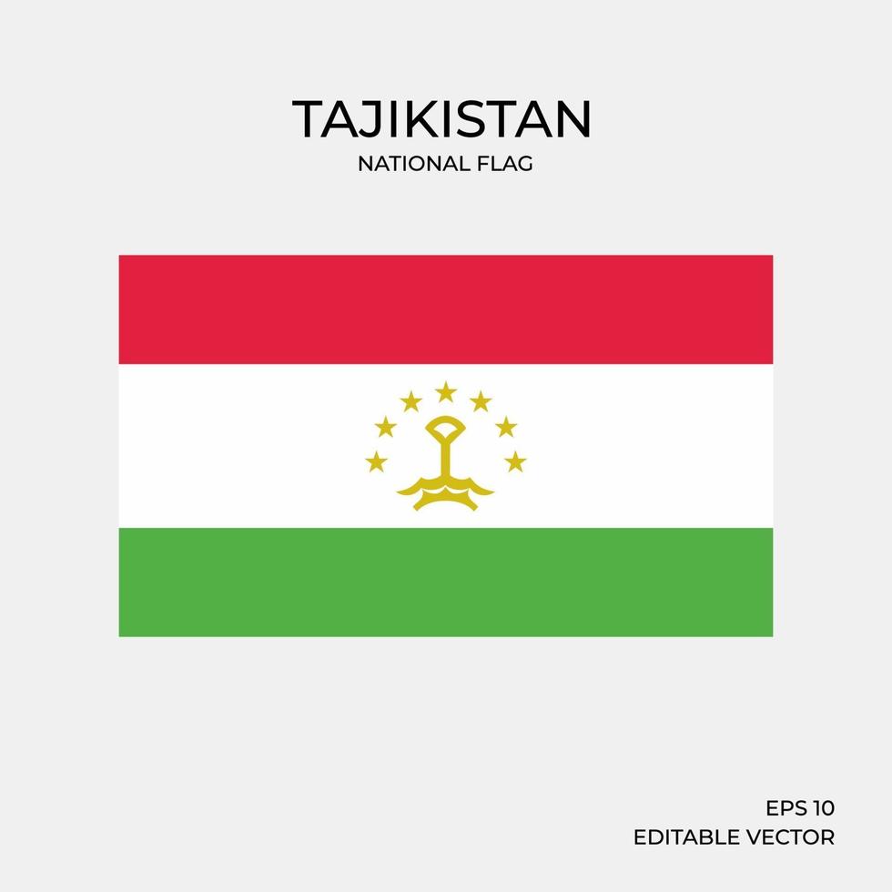 Tadzjikistans nationella flagga vektor