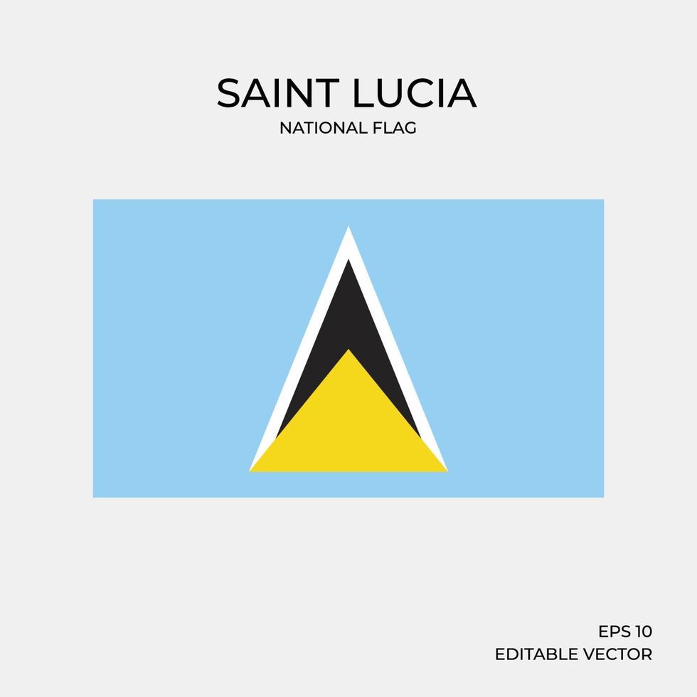 Sankt Lucias nationella flagga vektor