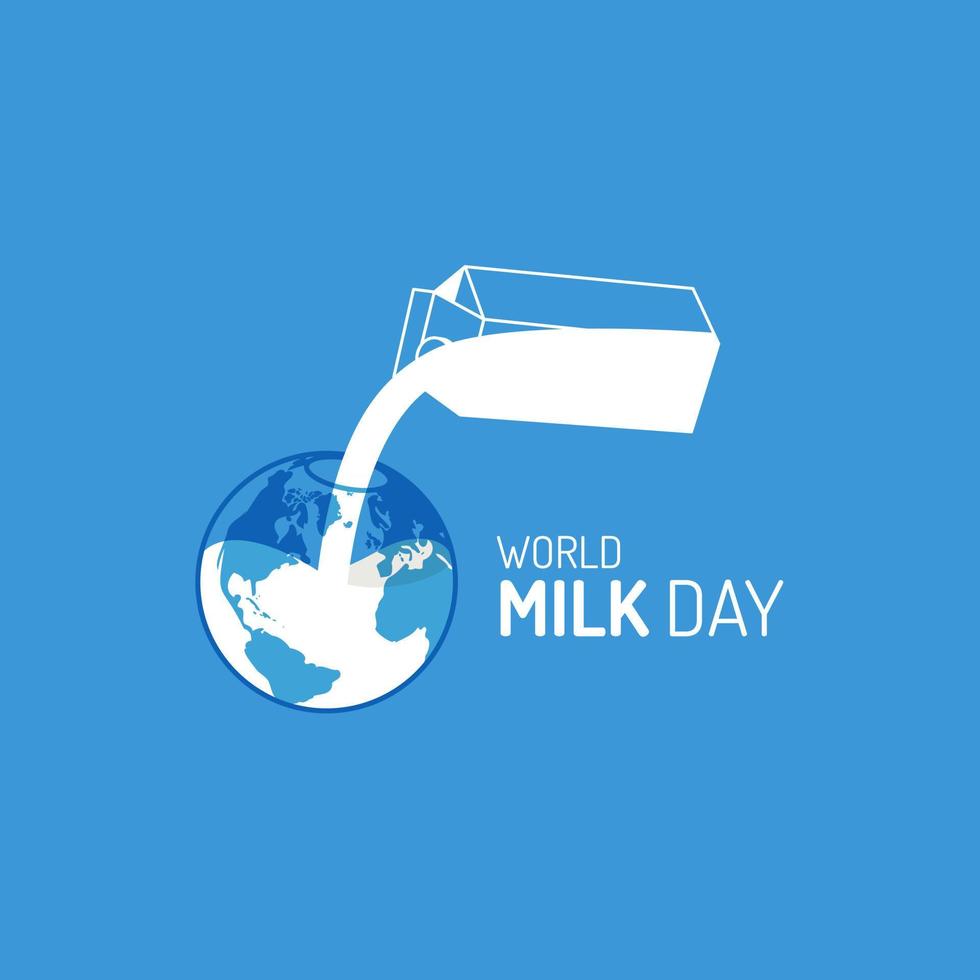 värld mjölk dag design och mejeri mjölk industri begrepp illustration vektor