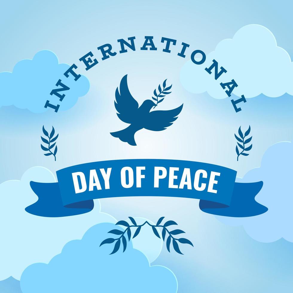 internationell dag av fred design. värld fred dag illustration vektor