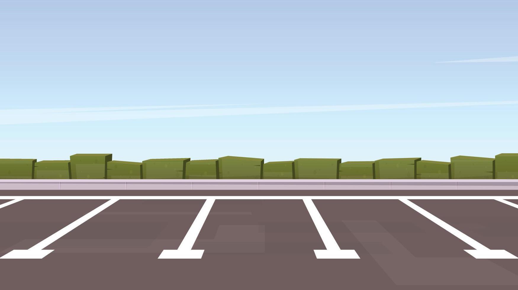 Stadt Straße Parkplatz Bereich Landschaft Vektor Illustration