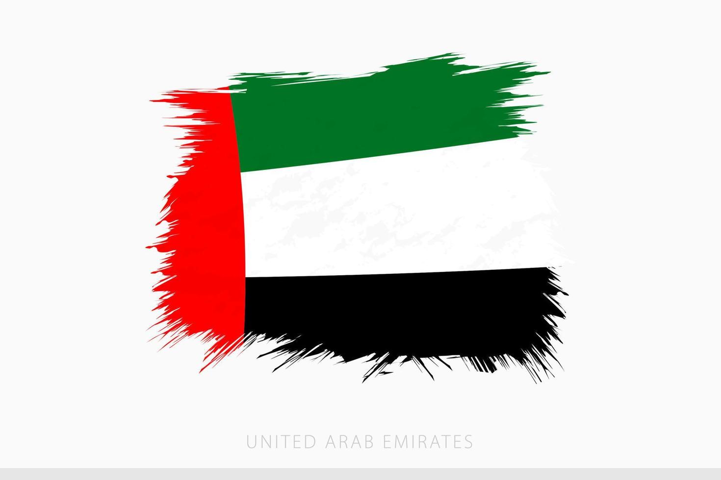 grunge flagga av förenad arab emirater, vektor abstrakt grunge borstat flagga av förenad arab emiraten.