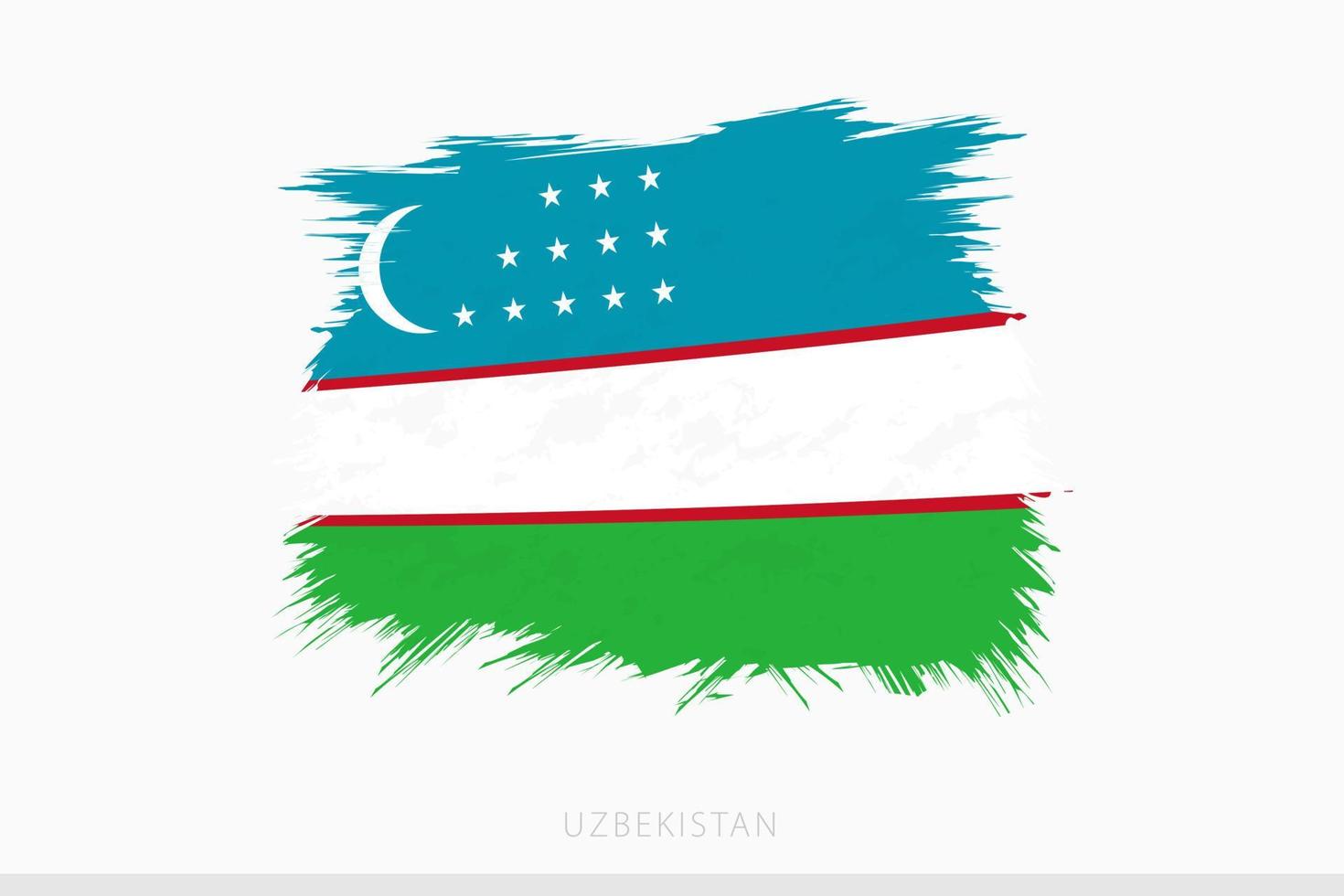 grunge flagga av uzbekistan, vektor abstrakt grunge borstat flagga av uzbekistan.