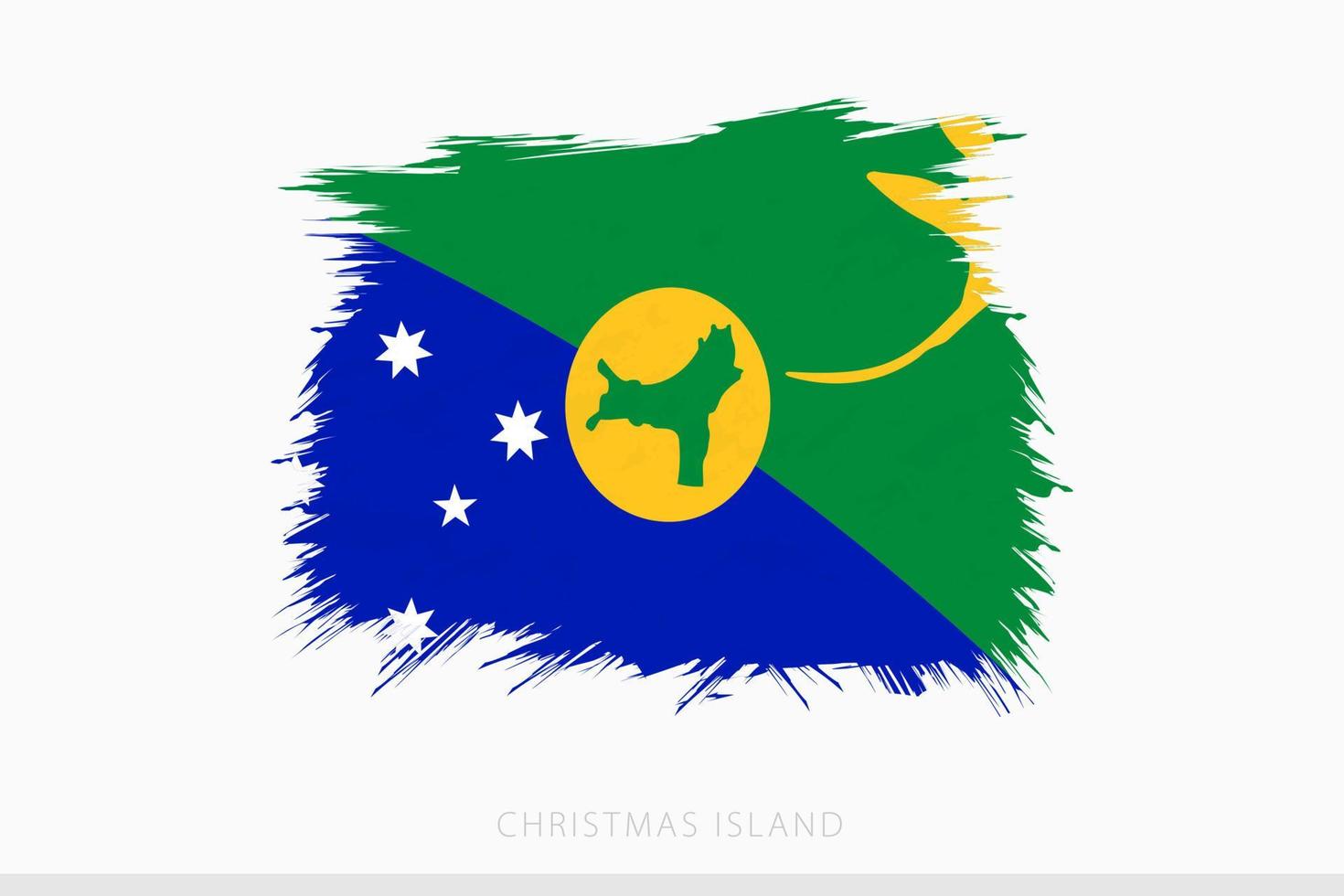 grunge flagga av jul ö, vektor abstrakt grunge borstat flagga av jul ö.