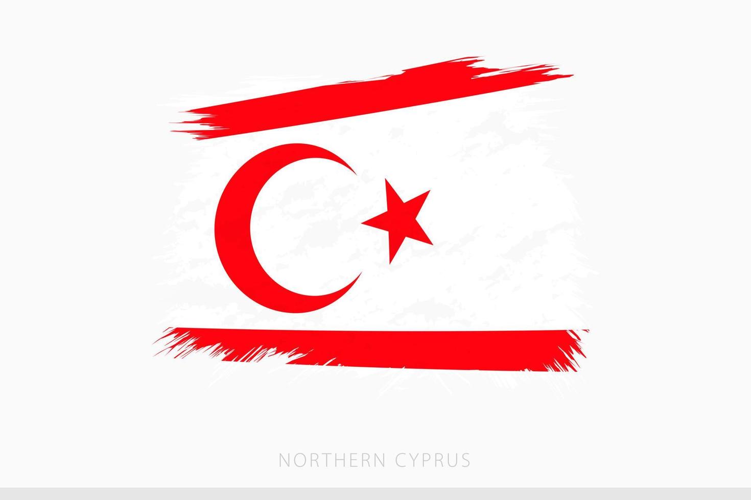 Grunge Flagge von Nord Zypern, Vektor abstrakt Grunge gebürstet Flagge von Nord Zypern.