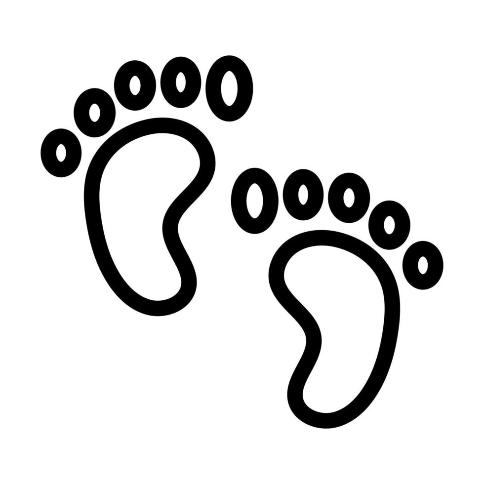 bebis fötter ikon design vektor